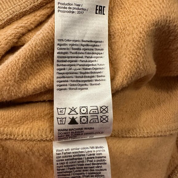 Aware By Vera Moda Crewneck Sweatshirt Camel Brown Womens Size XS 100% Cotton - Picture 5 of 5